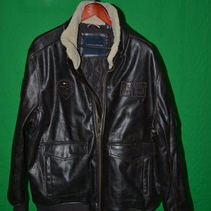 ( NICE ) " VINTAGE "  TOMMY HILFIGER  Brown 1985 Bomber Jacket size XL